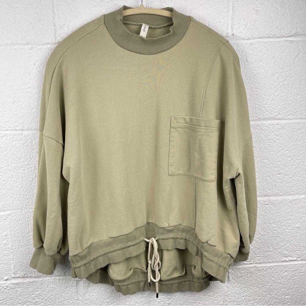 Nap Loungewear Drawstring Hem Cotton Sweatshirt Size XS